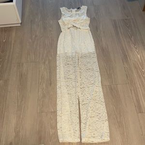 White lace jumpsuit